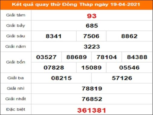 Quay thử KQXS miền Nam – KQ XSDT – XSMN – SXDTHAP