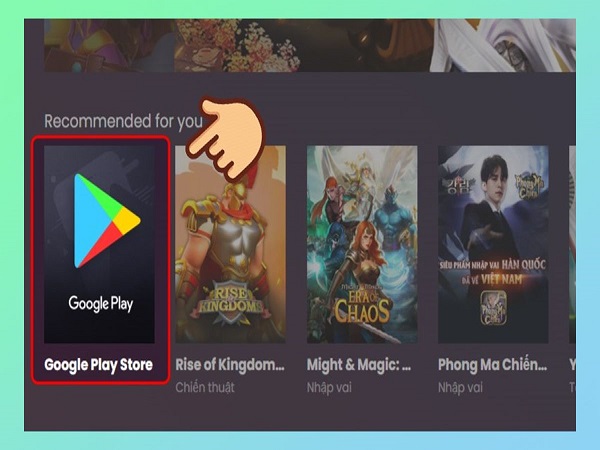 chọn biểu tượng "Google Play Store