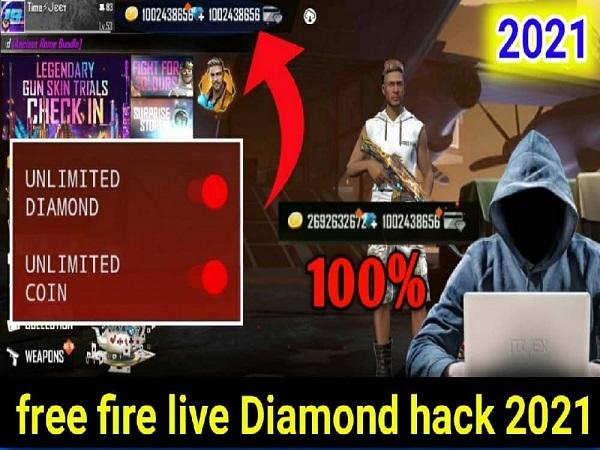 Hack Free Fire 50,000 diamonds với Tool Diamonds