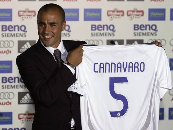 Những số áo Cannavaro đã mang trong suốt sự nghiệp