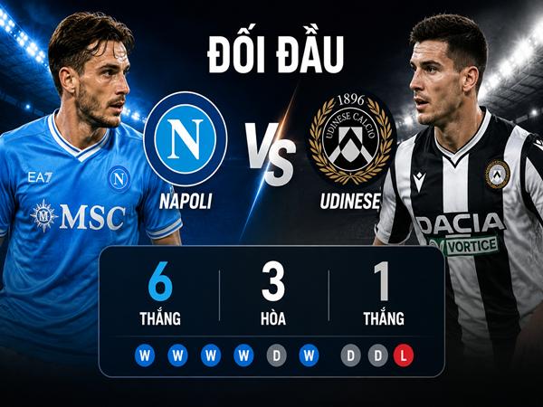 Số liệu trận đấu Napoli gặp Udinese 23h ngày 24/5